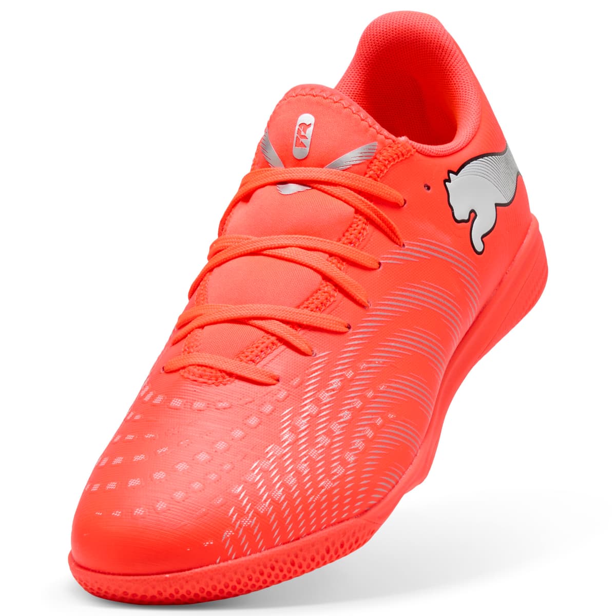 PUMA FUTURE 9 PLAY Indoor uniseks voetbalschoenen, Zwart/Rood/Wit, Maat 37 thumbnail 2