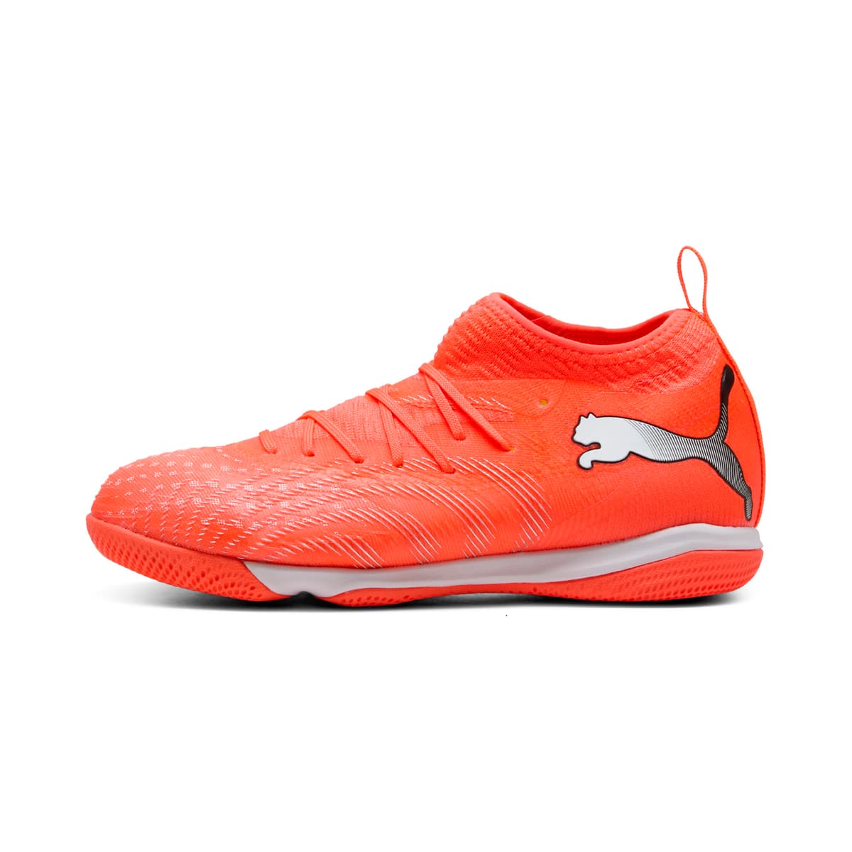 PUMA FUTURE 9 MATCH IT voetbalschoenen, Zwart/Rood/Wit, Maat 38,5