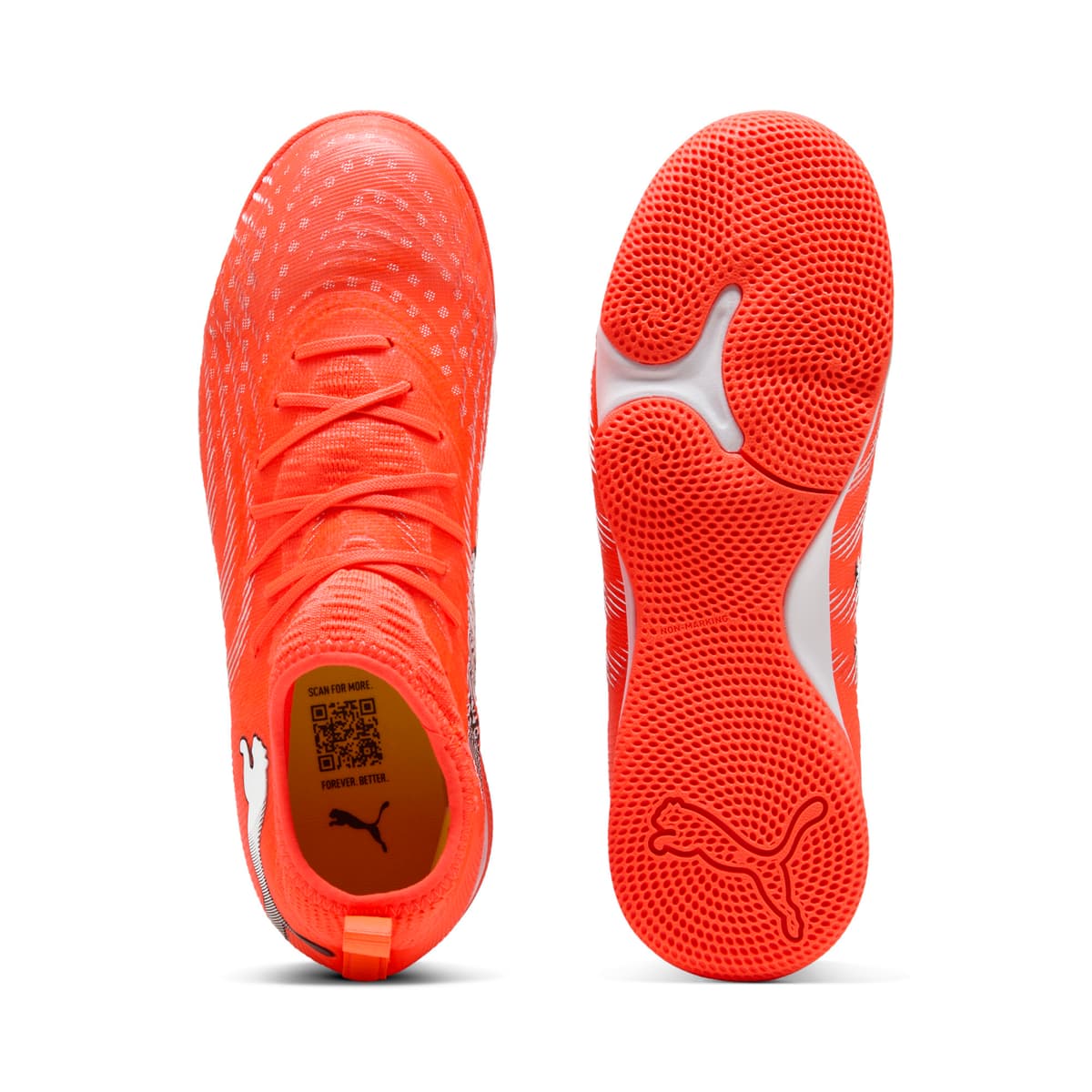 PUMA FUTURE 9 MATCH IT voetbalschoenen, Zwart/Rood/Wit, Maat 38,5 thumbnail 4