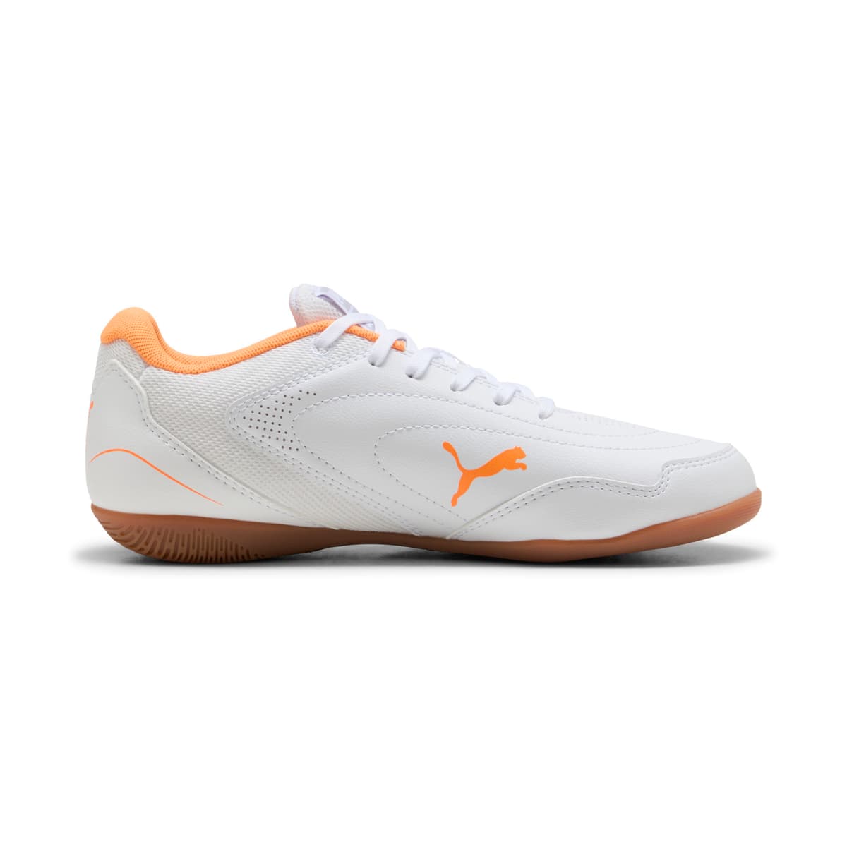 PUMA TRUCO IV zaalvoetbalschoenen, Wit/Oranje/Zilver, Maat 37 thumbnail 3