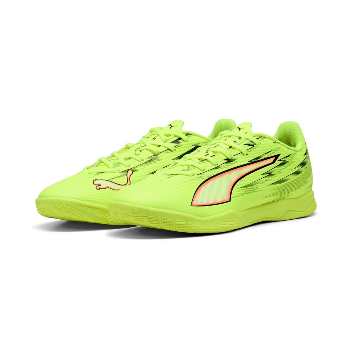 PUMA ULTRA 6 PLAY IT uniseks voetbalschoenen, Zwart/Rood/Geel, Maat 35,5 thumbnail 6