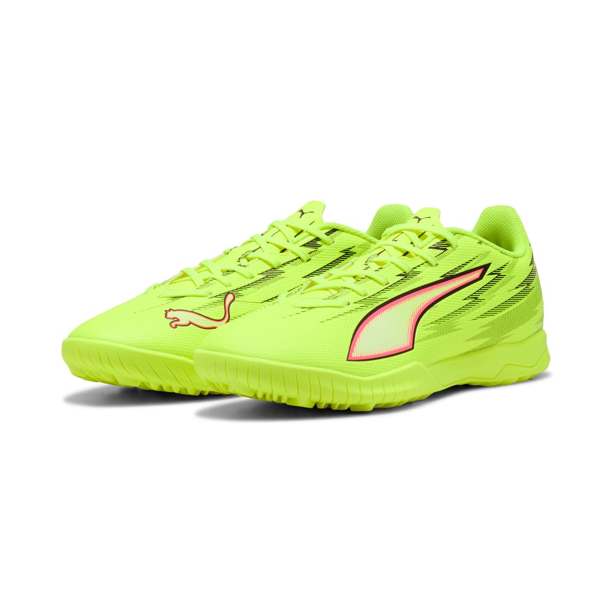 PUMA ULTRA 6 PLAY TT uniseks voetbalschoenen, Zwart/Rood/Geel, Maat 48 thumbnail 6