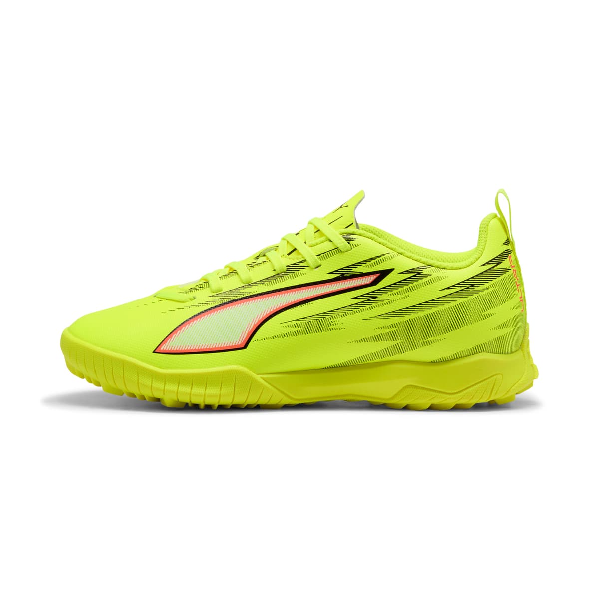 PUMA ULTRA 6 PLAY TT voetbalschoenen, Zwart/Rood/Geel, Maat 36