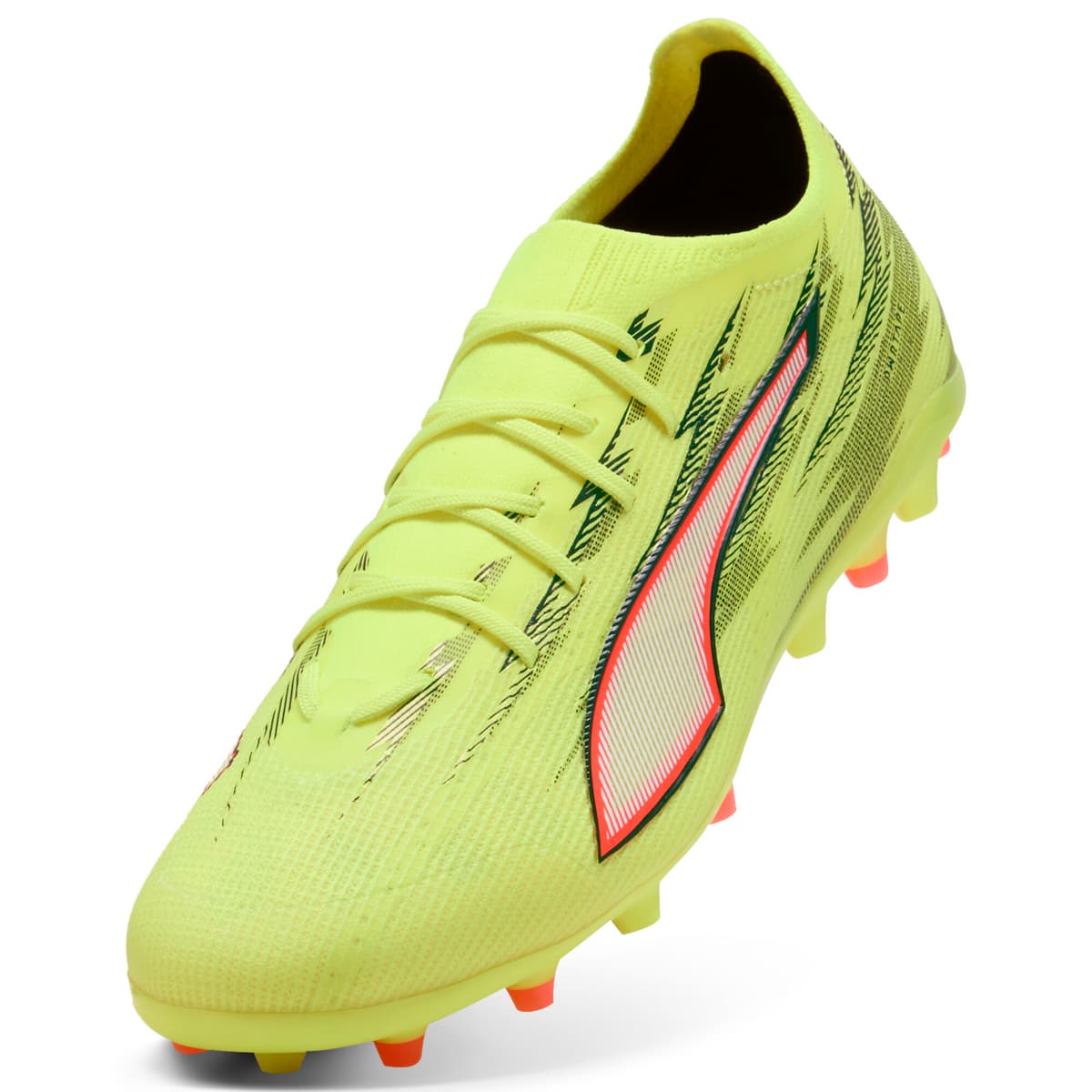 PUMA ULTRA 6 PRO MG voetbalschoenen uniseks, Zwart/Rood/Geel, Maat 42 thumbnail 2