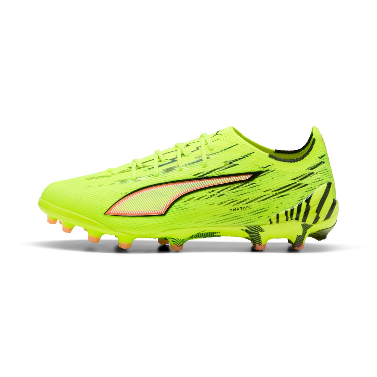 PUMA ULTRA 6 ULTIMATE AG uniseks voetbalschoenen, Zwart/Rood/Geel, Maat 48