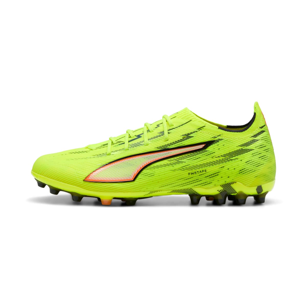 PUMA ULTRA 6 ULTIMATE AG uniseks voetbalschoenen, Zwart/Rood/Geel, Maat 42