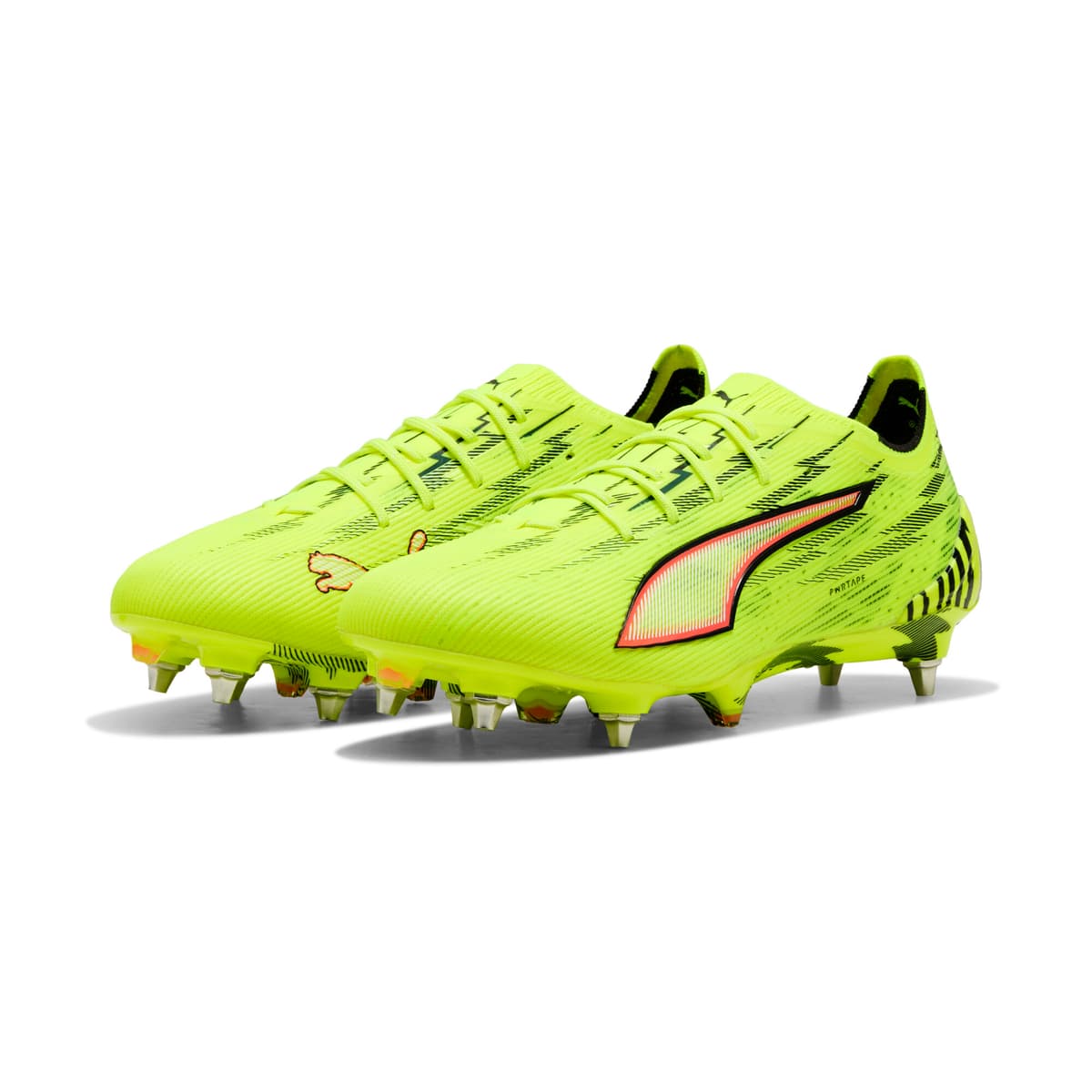 PUMA ULTRA 6 ULTIMATE MxSG uniseks voetbalschoenen, Zwart/Rood/Geel, Maat 44 thumbnail 6