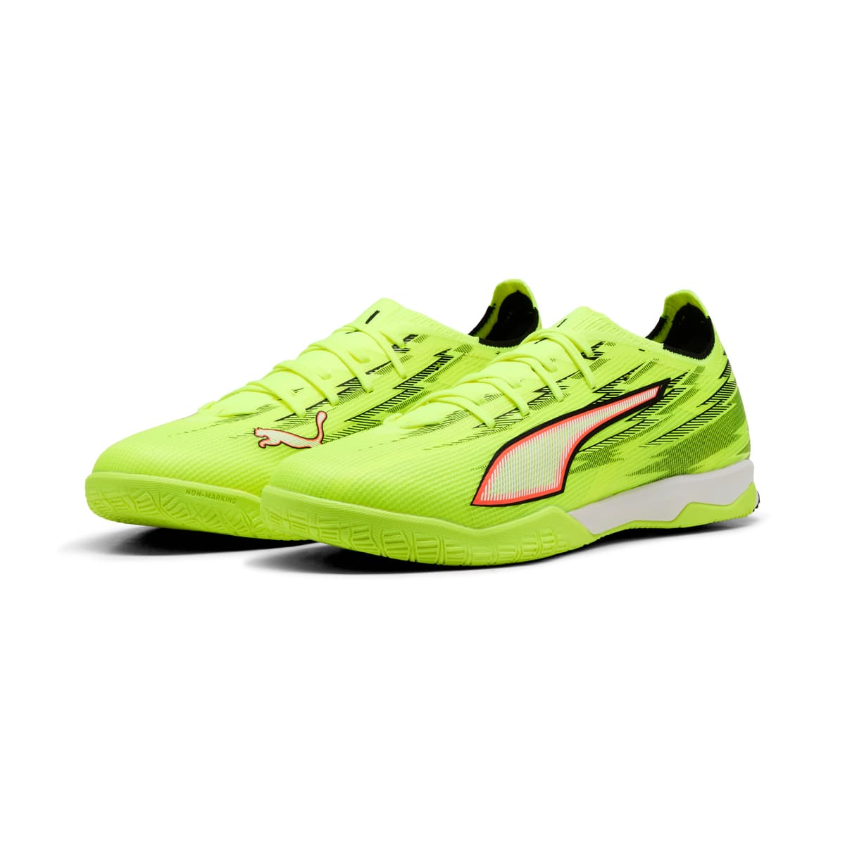 PUMA ULTRA 6 MATCH IT uniseks voetbalschoenen, Zwart/Rood/Geel, Maat 44 thumbnail 6
