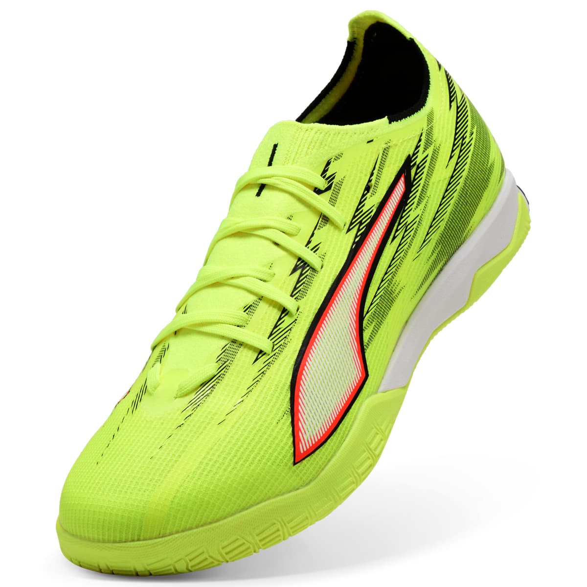 PUMA ULTRA 6 MATCH IT uniseks voetbalschoenen, Zwart/Rood/Geel, Maat 44 thumbnail 2