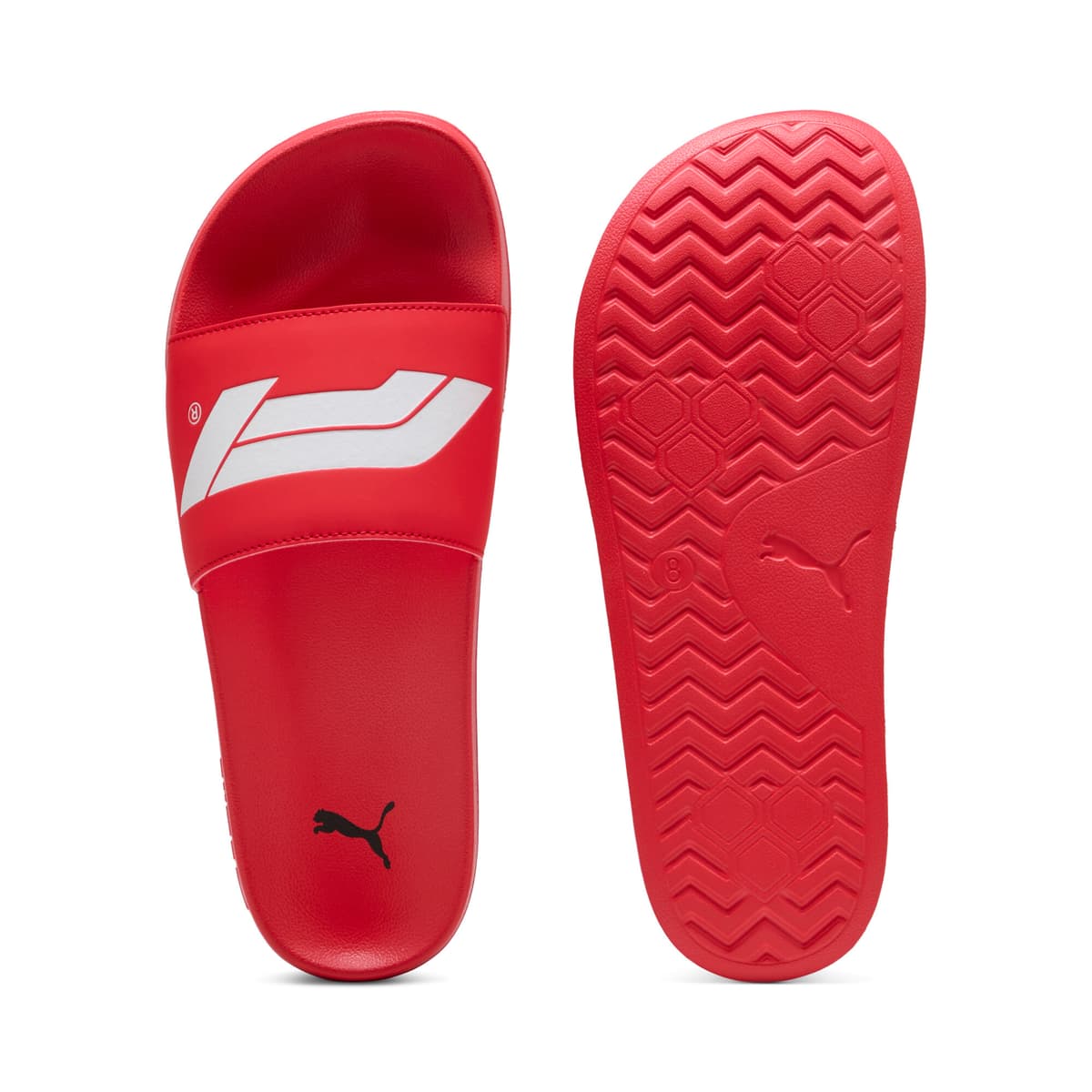 PUMA Formula 1Â® Leadcat 2.0-badslippers met logo, Rood/Wit, Maat 38