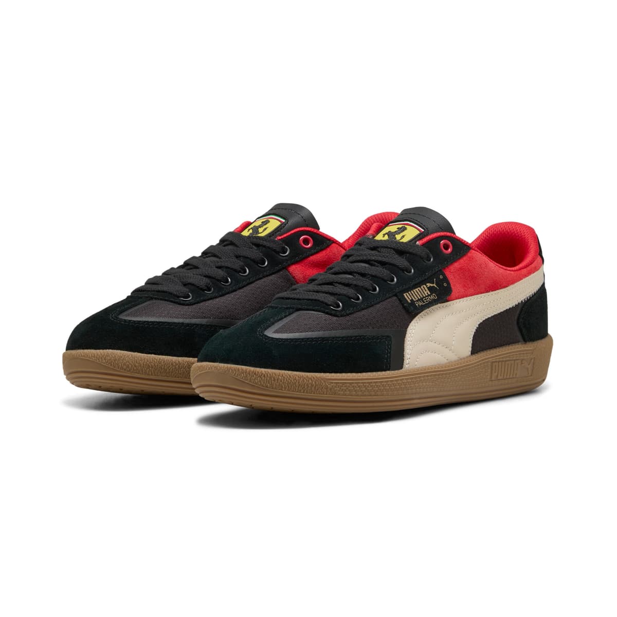 PUMA Scuderia Ferrari Palermo uniseks sneakers, Zwart, Maat 42 thumbnail 6
