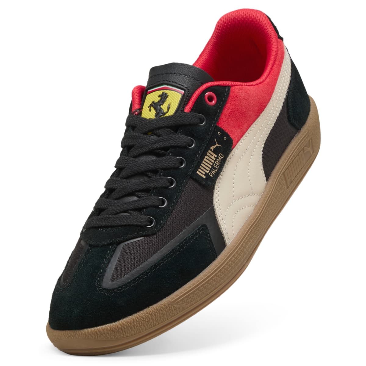 PUMA Scuderia Ferrari Palermo uniseks sneakers, Zwart, Maat 42 thumbnail 2