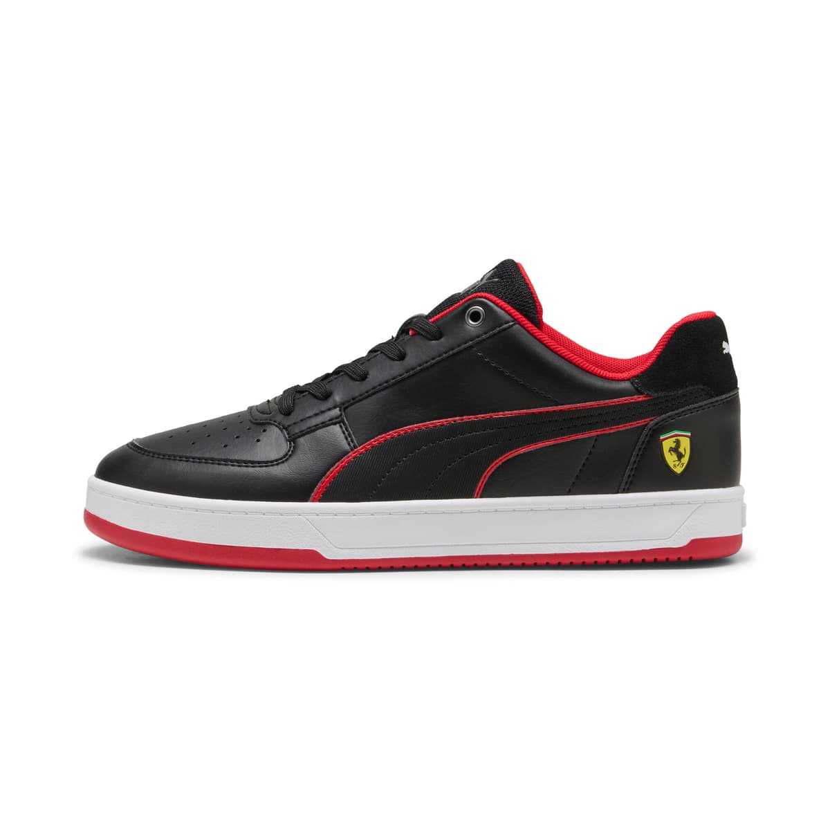 PUMA Scuderia Ferrari Caven 2.0 uniseks sneakers, Zwart/Rood, Maat 48