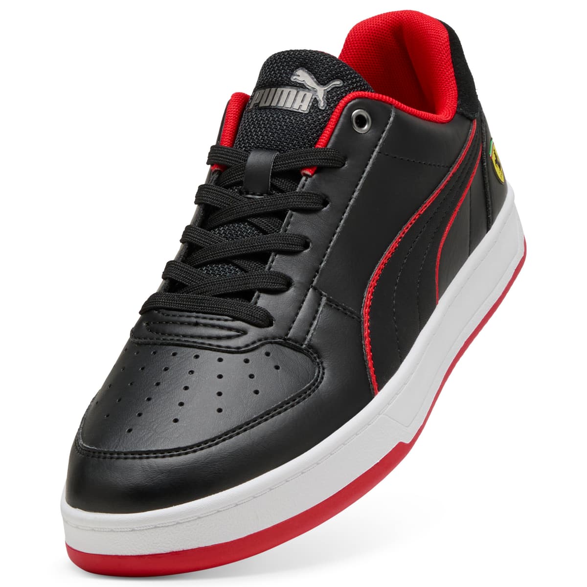 PUMA Scuderia Ferrari Caven 2.0 uniseks sneakers, Zwart/Rood, Maat 48 thumbnail 2