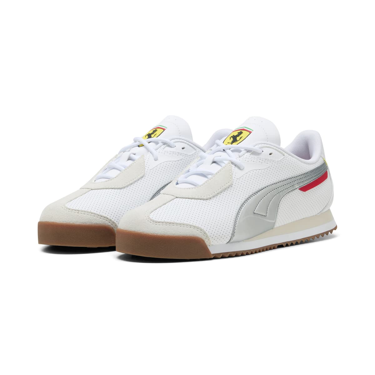 PUMA Scuderia Ferrari Roma uniseks sneakers, Wit/Zilver, Maat 45 thumbnail 6