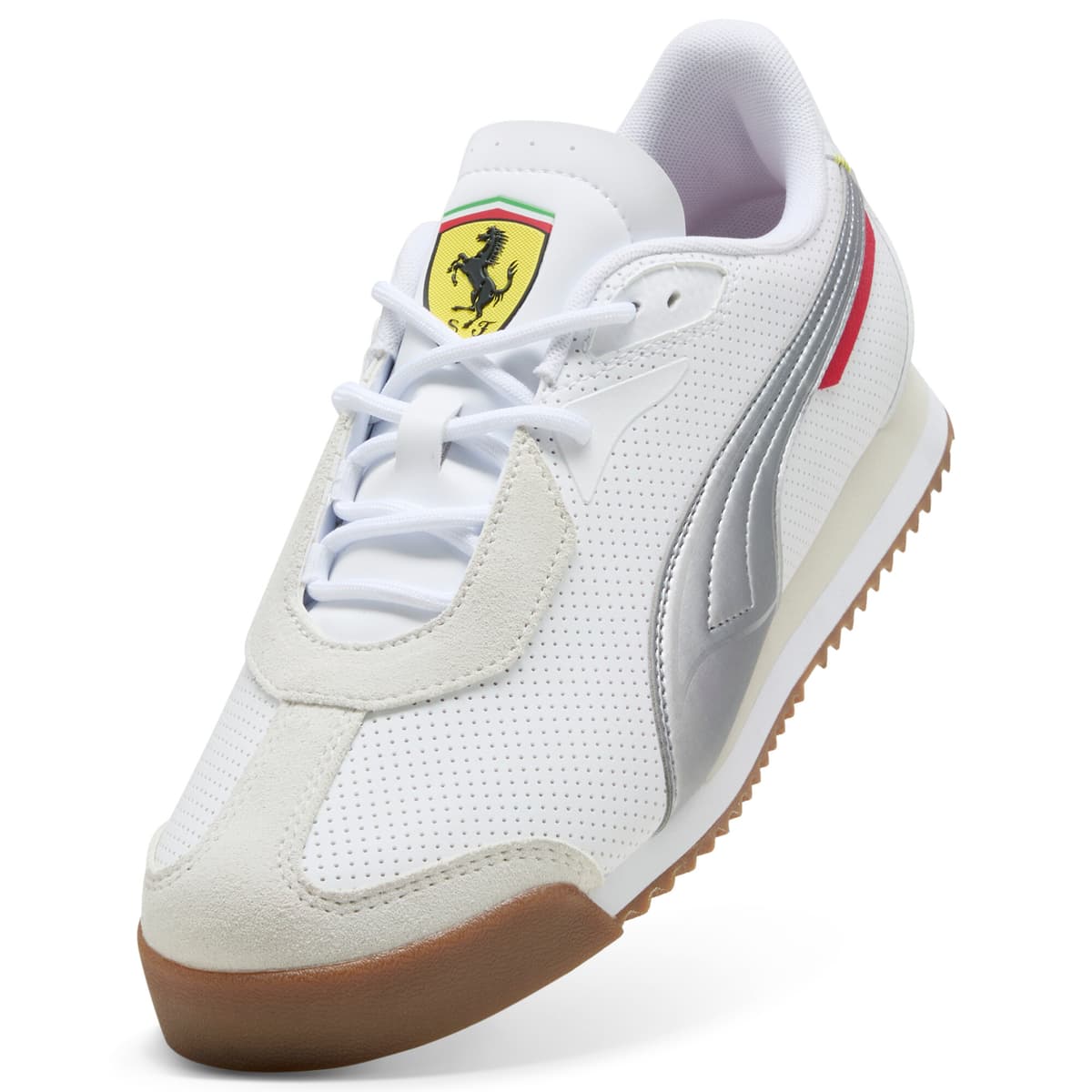 PUMA Scuderia Ferrari Roma uniseks sneakers, Wit/Zilver, Maat 45 thumbnail 2