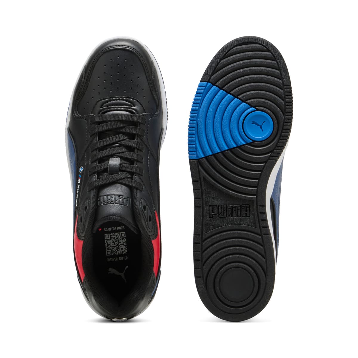 PUMA BMW M Motorsport RBD Break lage uniseks sneakers, Blauw/Zwart, Maat 38,5 thumbnail 4