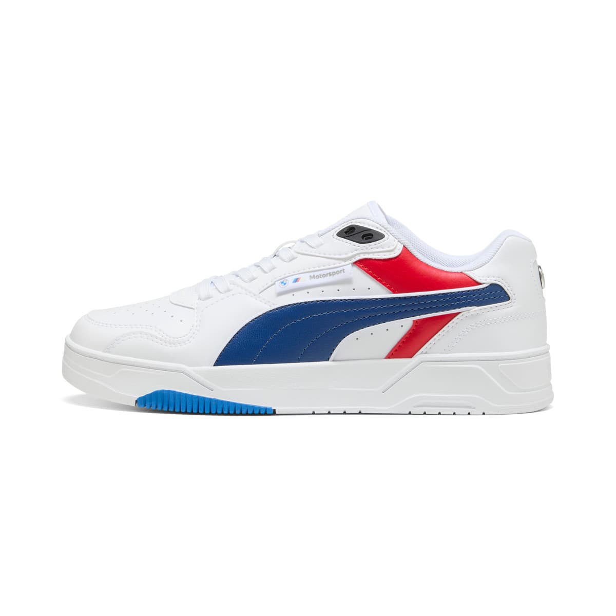 PUMA BMW M Motorsport RBD Break lage uniseks sneakers, Blauw/Wit, Maat 47