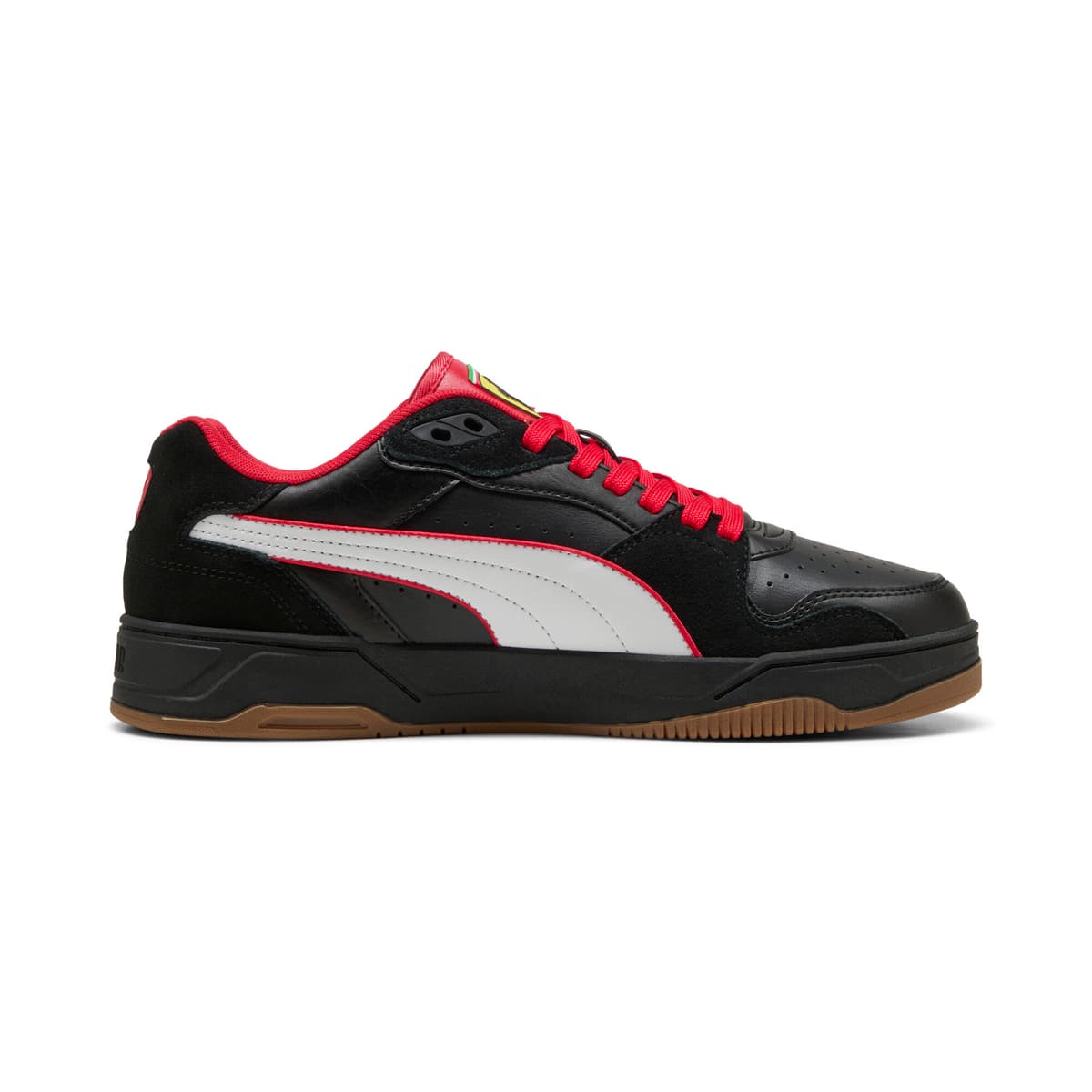 PUMA Scuderia Ferrari RBD Break lage uniseks sneakers, Zwart/Wit, Maat 42,5 thumbnail 3