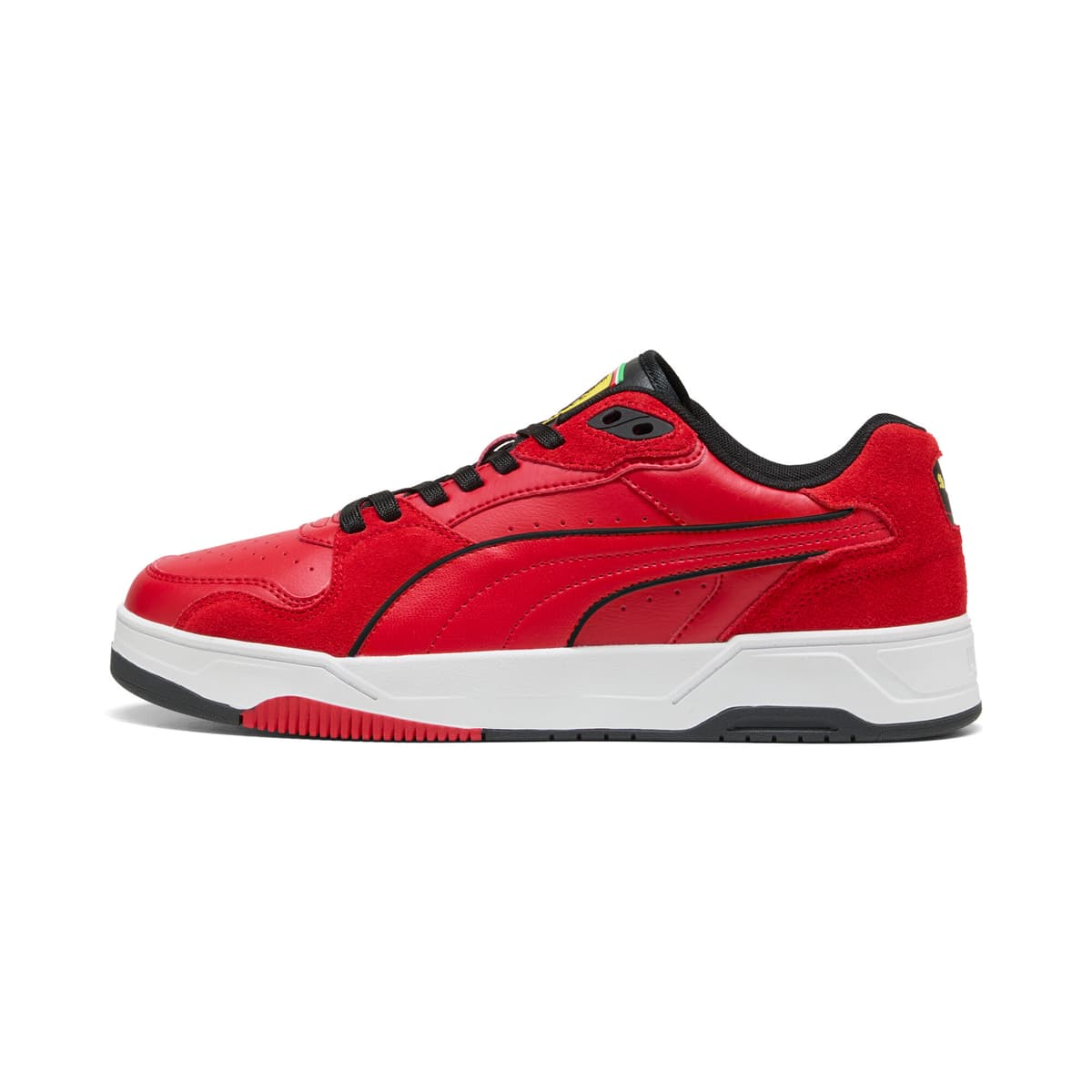 PUMA Scuderia Ferrari RBD Break lage uniseks sneakers, Zwart/Rood, Maat 36