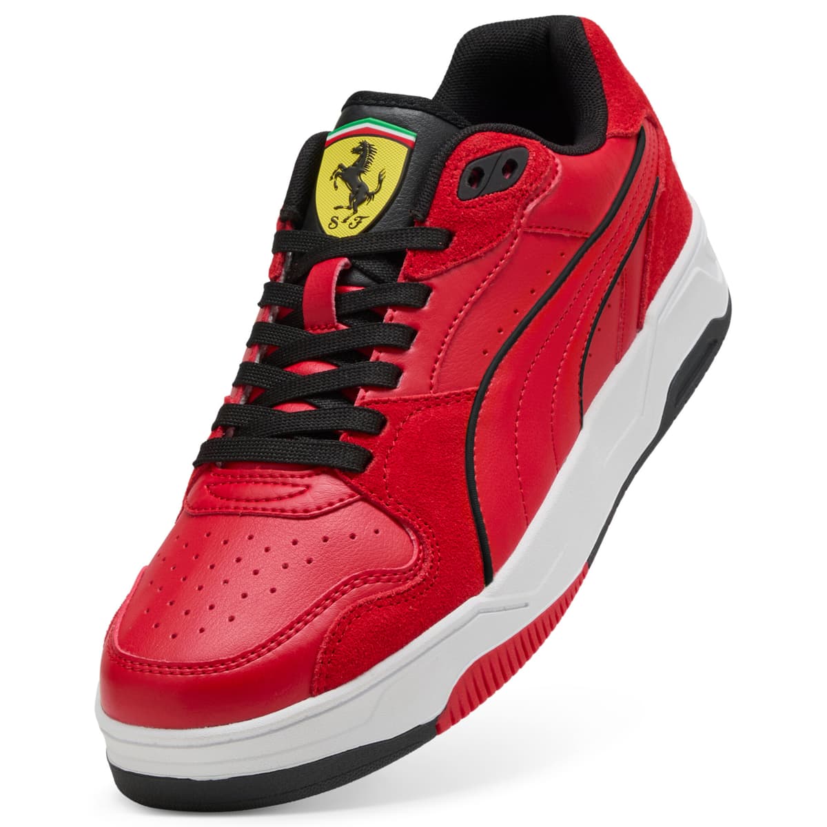PUMA Scuderia Ferrari RBD Break lage uniseks sneakers, Zwart/Rood, Maat 36 thumbnail 2