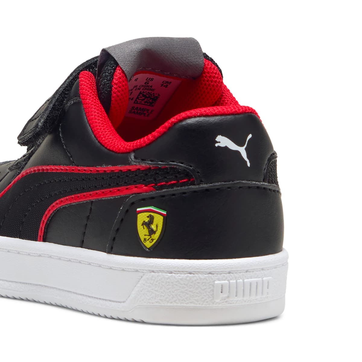 PUMA Scuderia Ferrari Caven 2.0 sneakers, Zwart/Rood, Maat 24 thumbnail 5