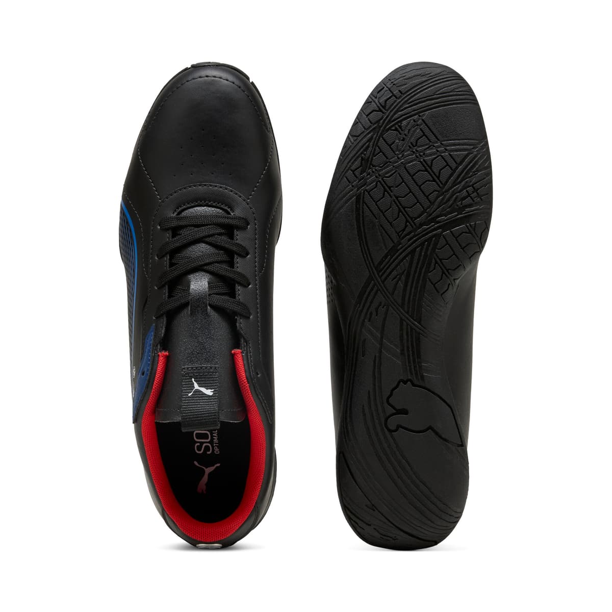 PUMA BMW M Motorsport Neo Cat 3.0 uniseks sneakers, Zwart/Rood, Maat 37,5 thumbnail 4
