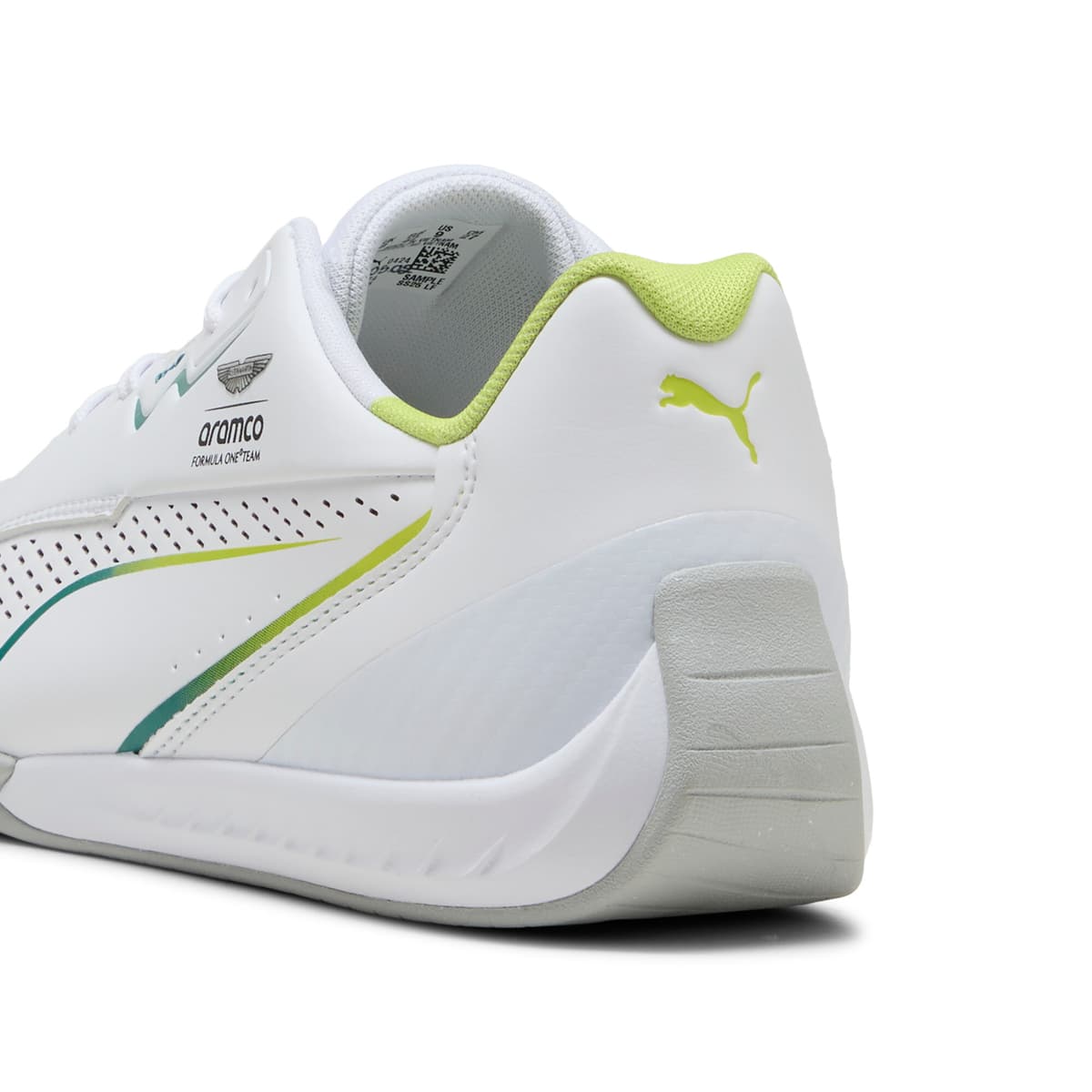 PUMA x ASTON MARTIN ARAMCO F1Â® TEAM Drift Cat 11 uniseks sneakers, Groen/Wit, Maat 41 thumbnail 5