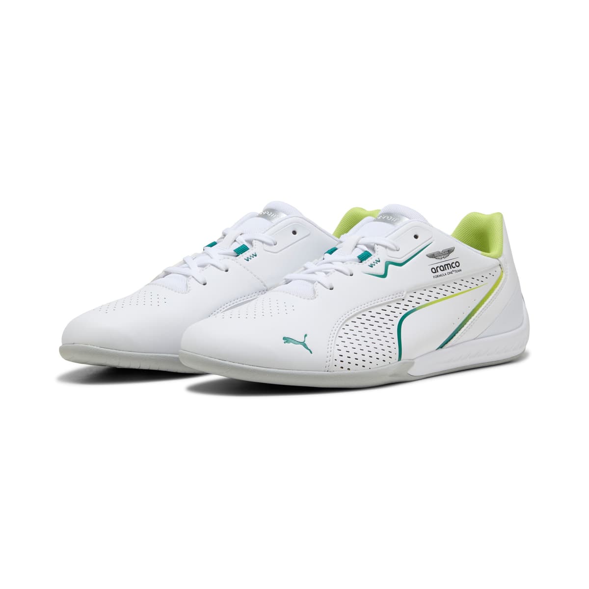 PUMA x ASTON MARTIN ARAMCO F1Â® TEAM Drift Cat 11 uniseks sneakers, Groen/Wit, Maat 41 thumbnail 6