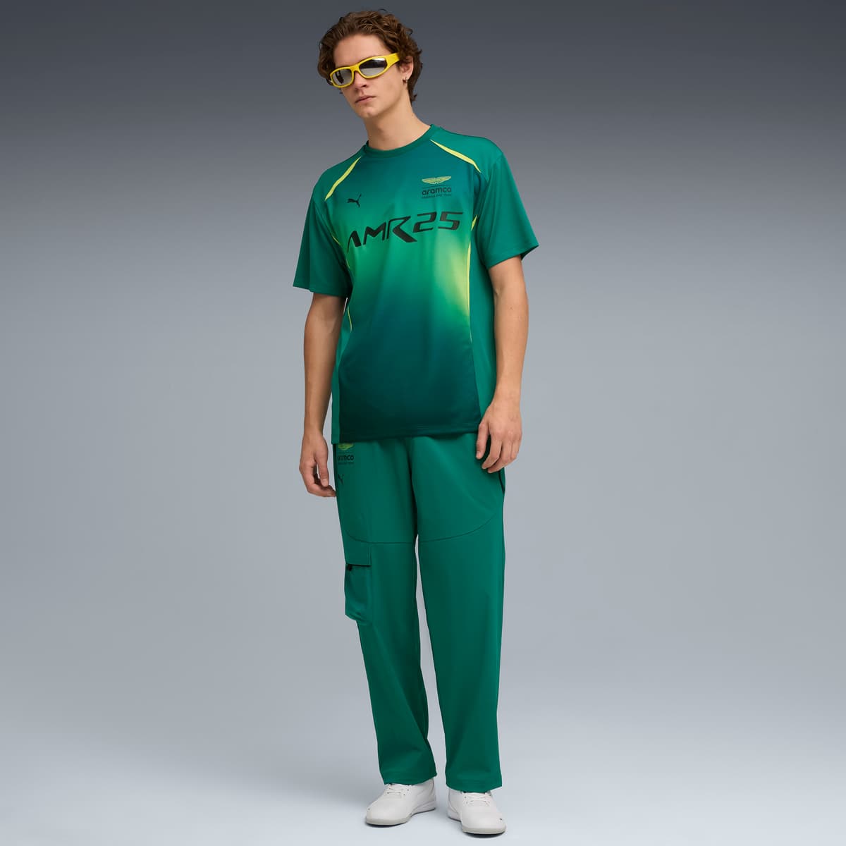 PUMA x ASTON MARTIN ARAMCO F1Â® TEAM Drift Cat 11 uniseks sneakers, Groen/Wit, Maat 41 thumbnail 7