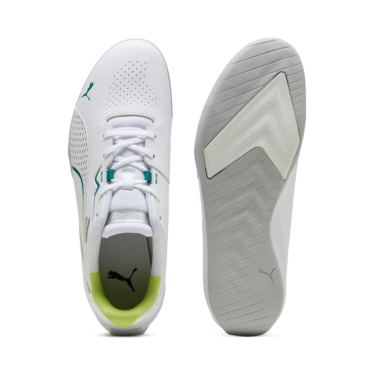 PUMA x ASTON MARTIN ARAMCO F1Â® TEAM Drift Cat 11 uniseks sneakers, Groen/Wit, Maat 41 thumbnail 4
