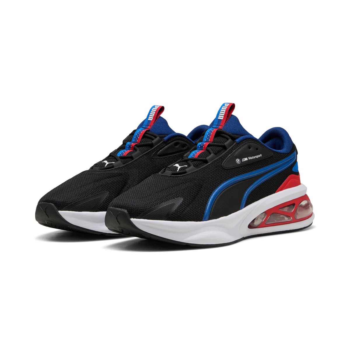 PUMA BMW M Motorsport Solar uniseks sneakers, Zwart/Rood/Wit, Maat 46