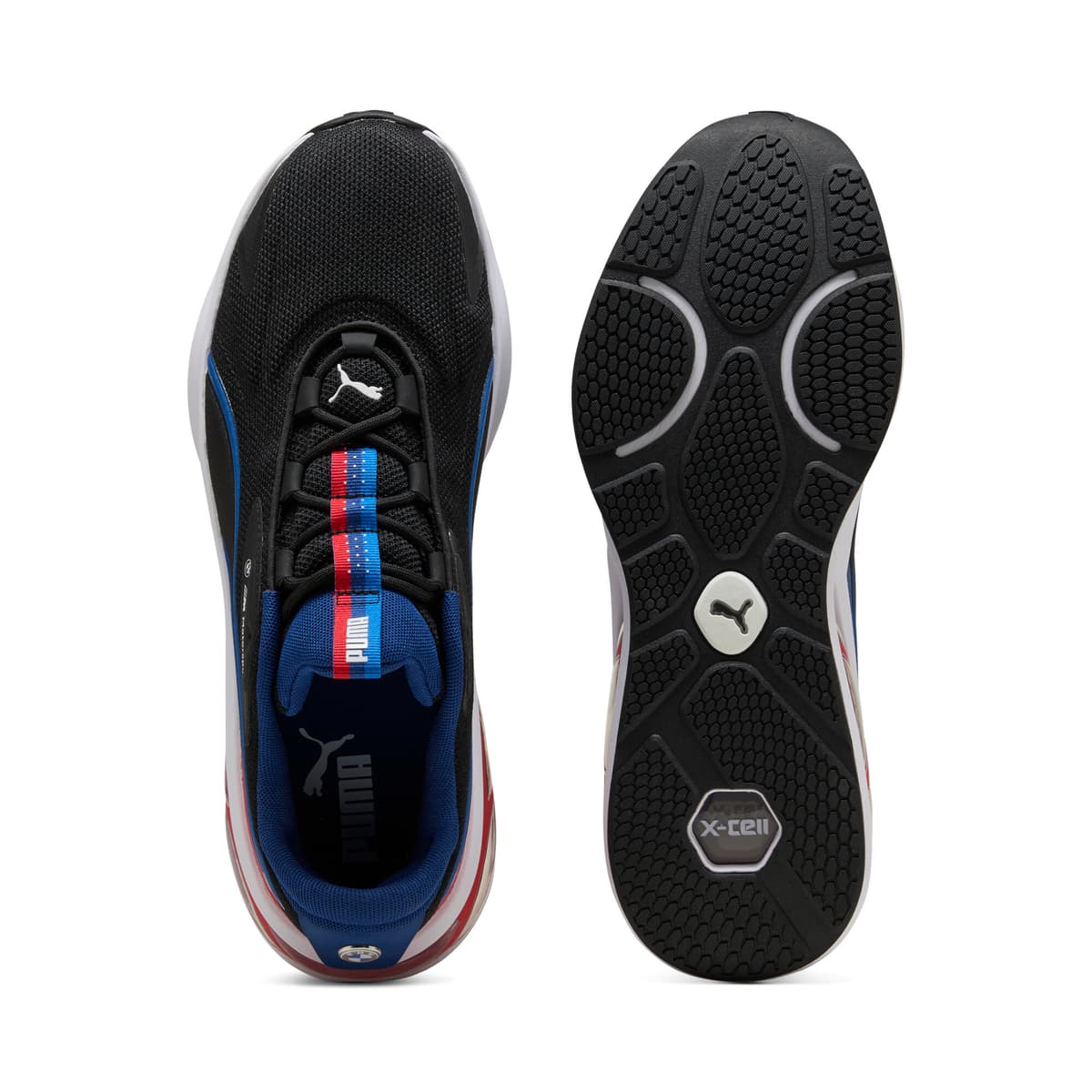 PUMA BMW M Motorsport Solar uniseks sneakers, Zwart/Rood/Wit, Maat 46 thumbnail 4