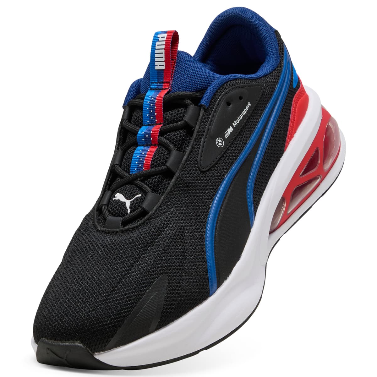 PUMA BMW M Motorsport Solar uniseks sneakers, Zwart/Rood/Wit, Maat 46 thumbnail 2