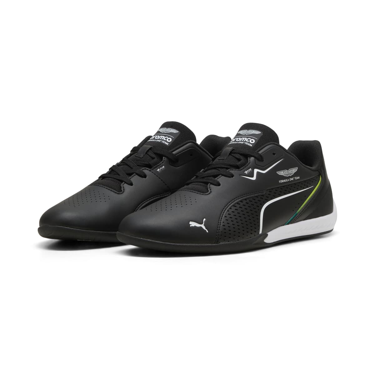 PUMA x ASTON MARTIN ARAMCO F1Â® TEAM Drift Cat 11 lage uniseks sneakers, Groen/Zwart, Maat 40,5