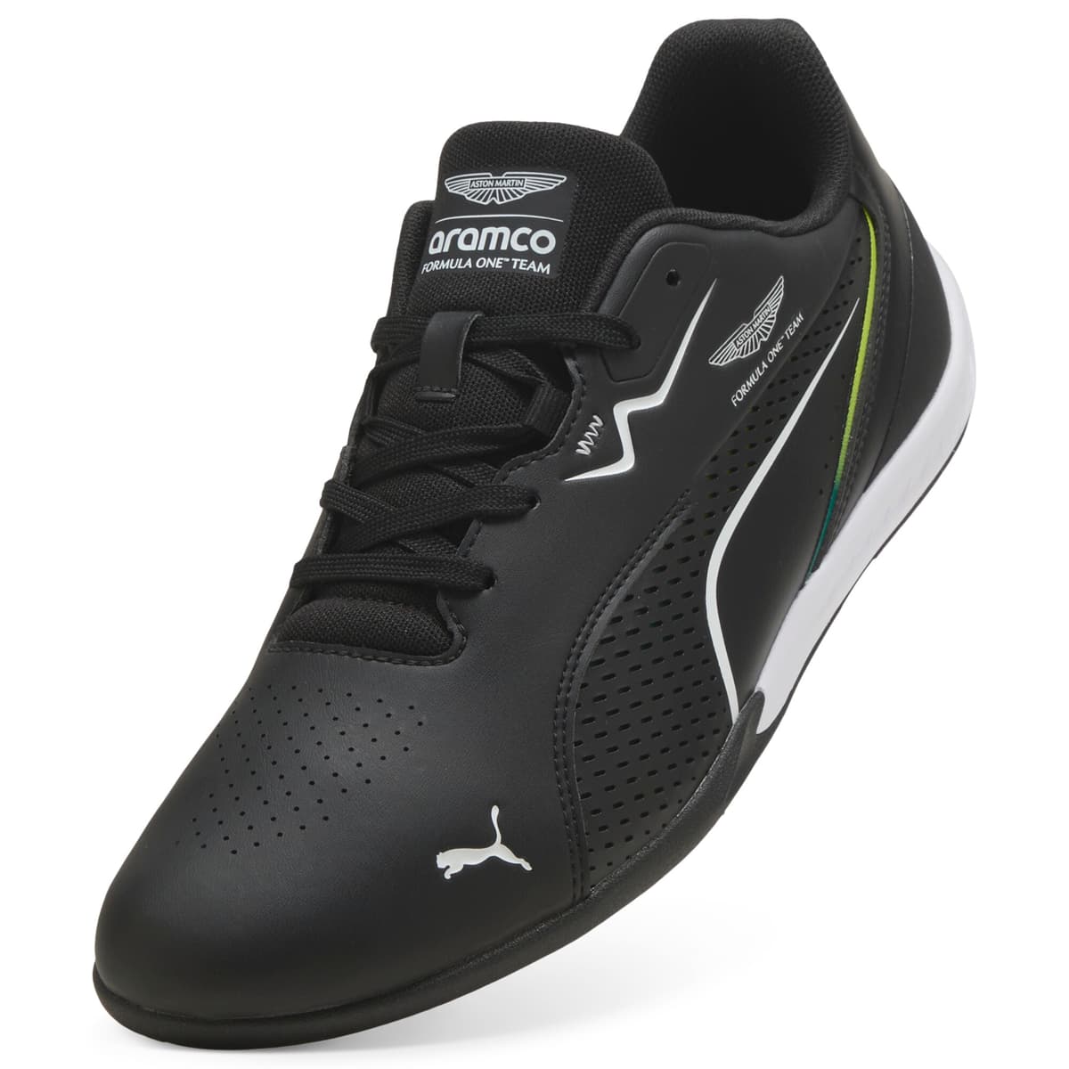 PUMA x ASTON MARTIN ARAMCO F1Â® TEAM Drift Cat 11 lage uniseks sneakers, Groen/Zwart, Maat 40,5 thumbnail 2