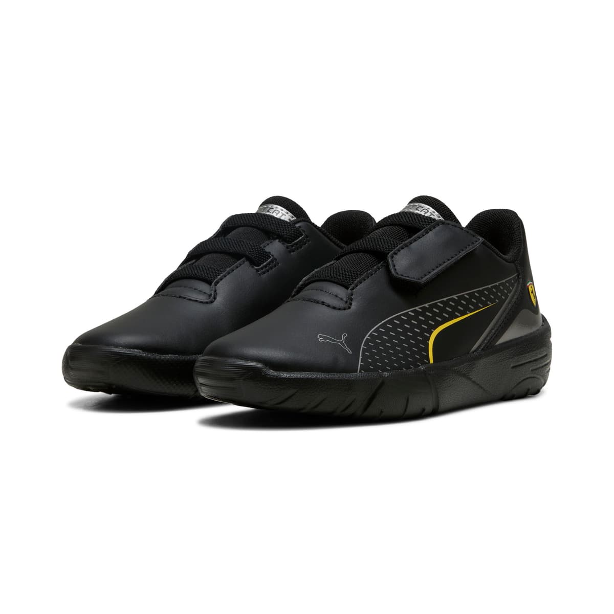 PUMA Scuderia Ferrari Drift Cat 11 sneakers, Zwart/Geel, Maat 27,5