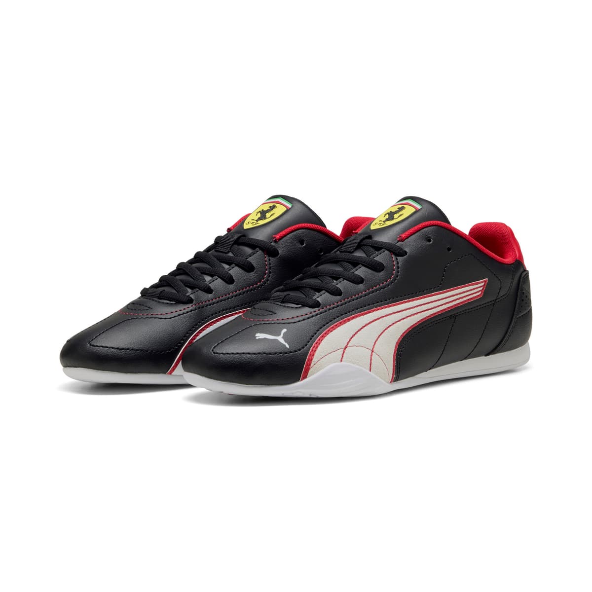 PUMA Scuderia Ferrari Catch uniseks sneakers, Zwart/Wit, Maat 40
