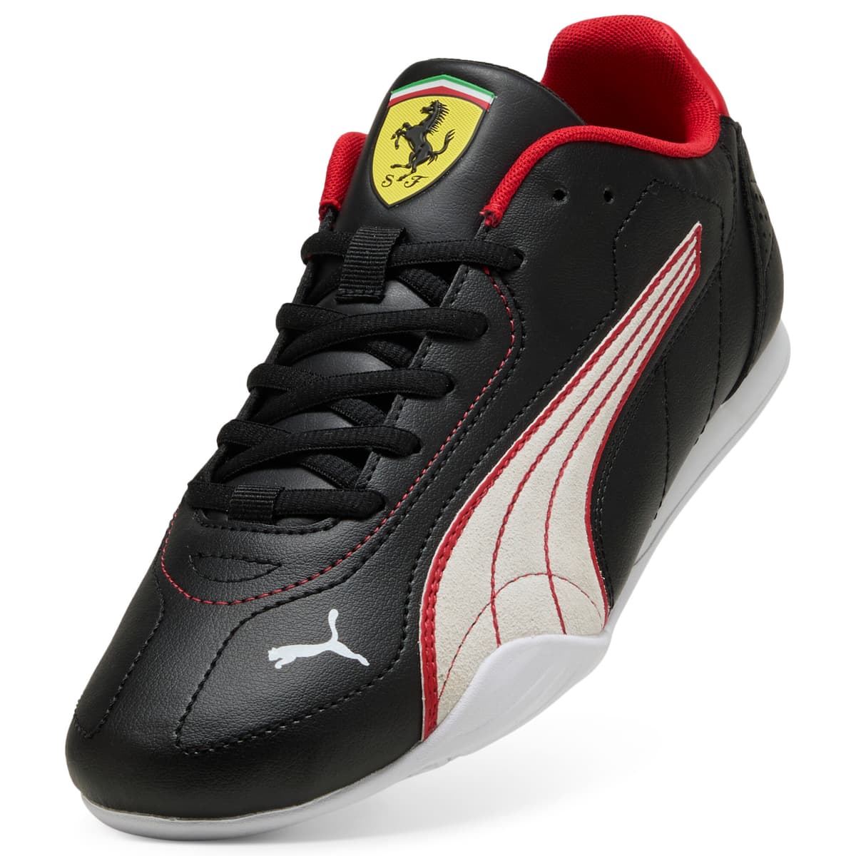 PUMA Scuderia Ferrari Catch uniseks sneakers, Zwart/Wit, Maat 40 thumbnail 2