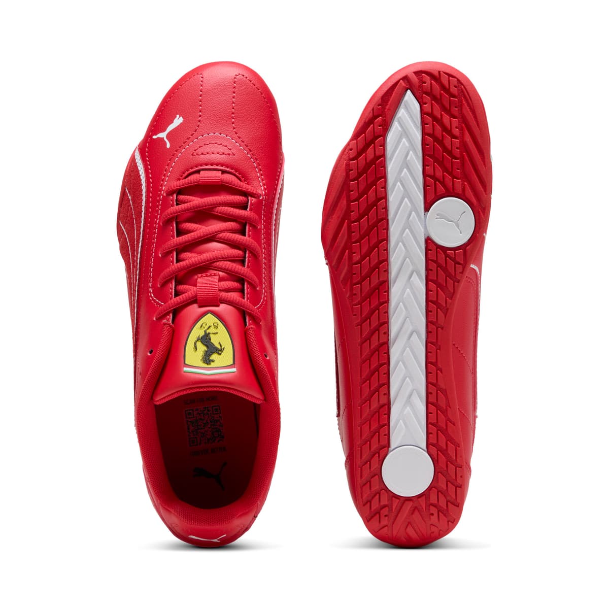 PUMA Scuderia Ferrari Catch uniseks sneakers, Rood/Wit, Maat 45 thumbnail 4
