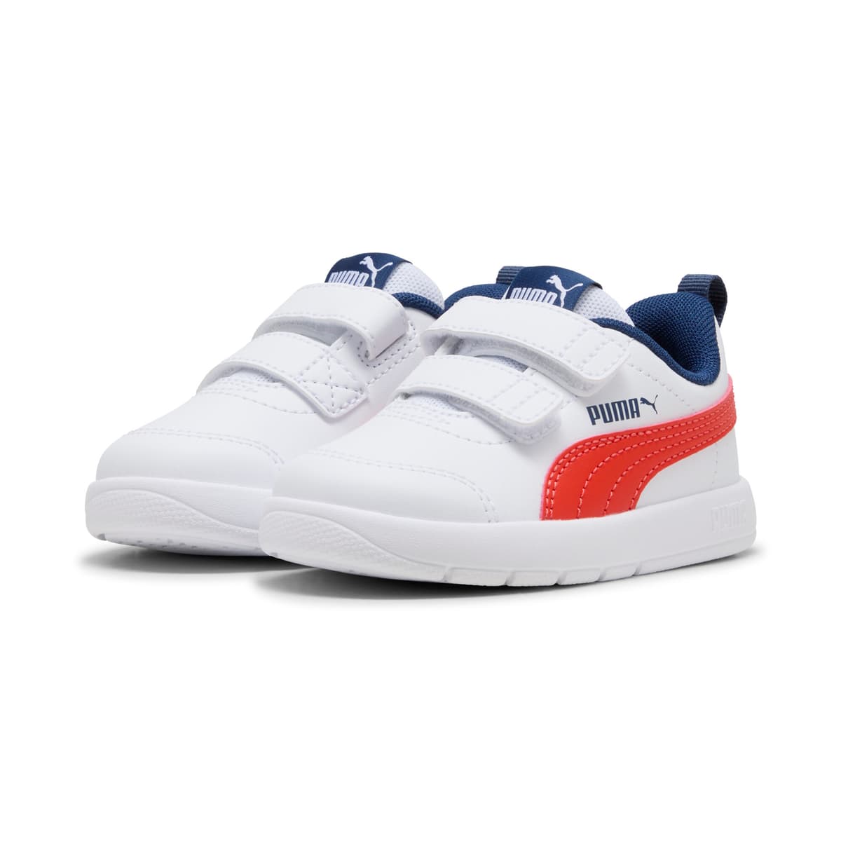 PUMA Courtflex V3 sneakers, Blauw/Rood/Wit, Maat 27 thumbnail 6