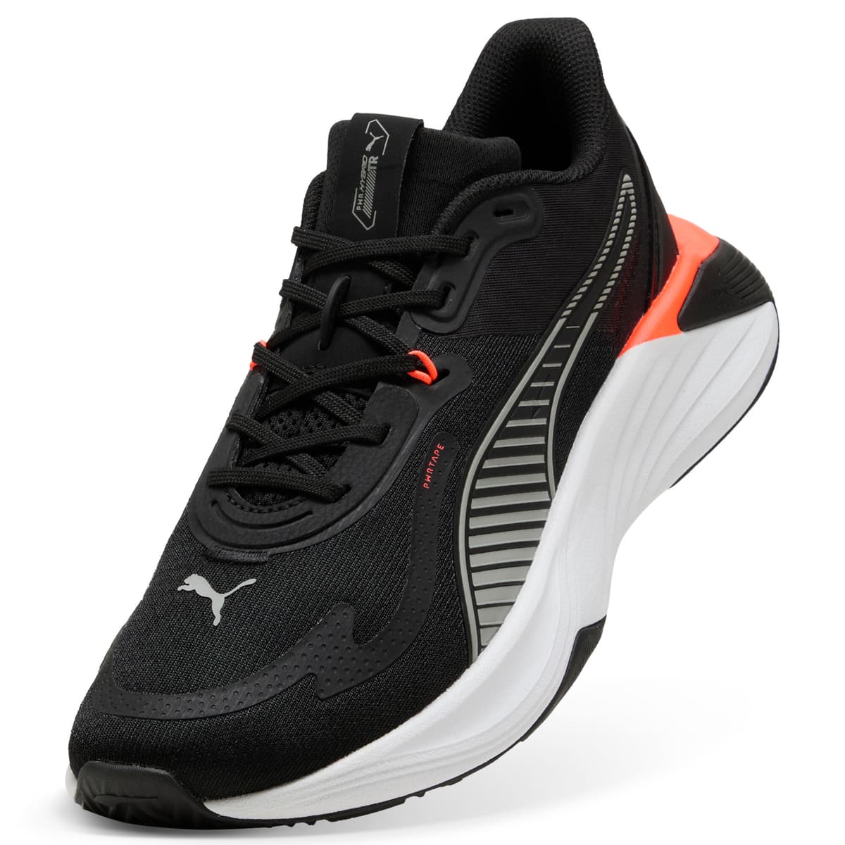 PUMA PWR Hybride trainingsschoenen, Zwart/Rood/Wit, Maat 45 thumbnail 2