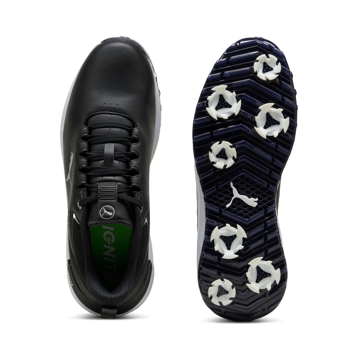 PUMA IGNITE Innovate leren golfschoenen voor Heren, Zwart/Zilver, Maat 46 thumbnail 4
