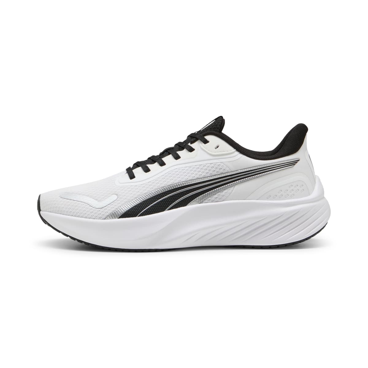 PUMA Pounce Lite hardloopschoenen, Zwart/Wit, Maat 42,5