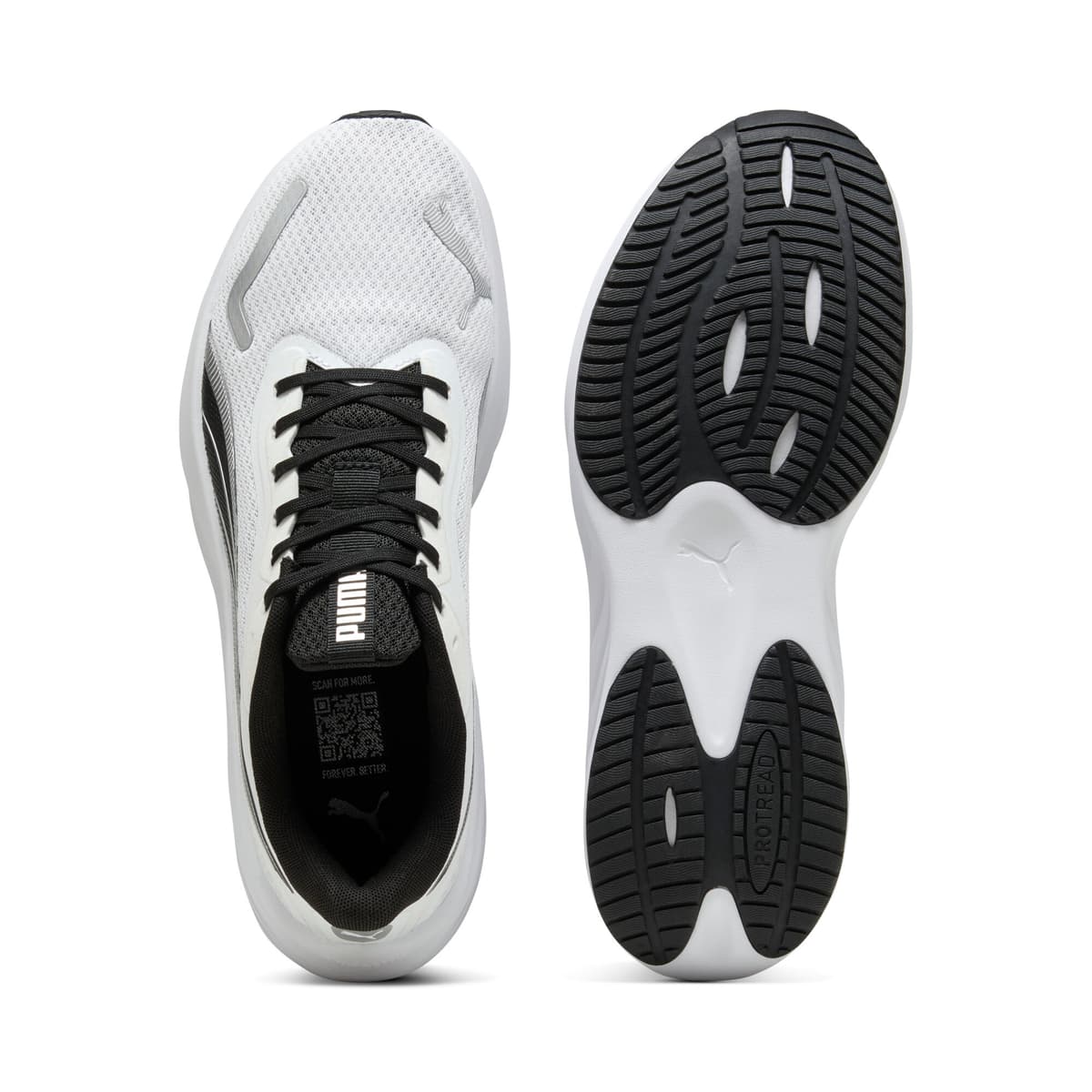 PUMA Pounce Lite hardloopschoenen, Zwart/Wit, Maat 42,5 thumbnail 4