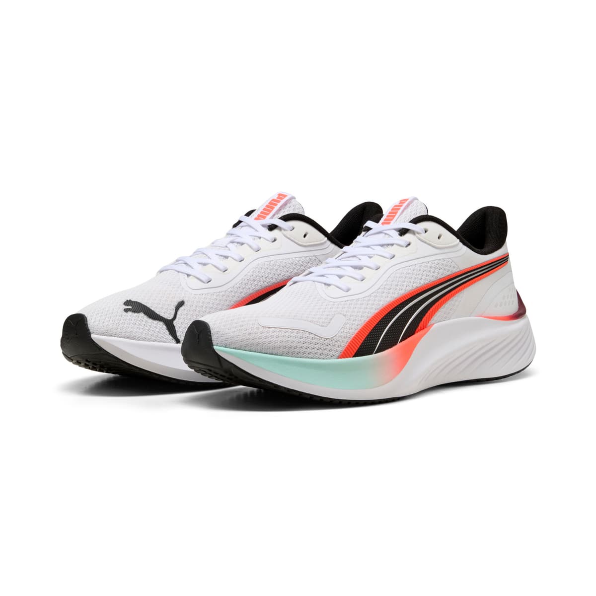 PUMA Pounce Lite hardloopschoenen, Rood/Wit, Maat 44,5