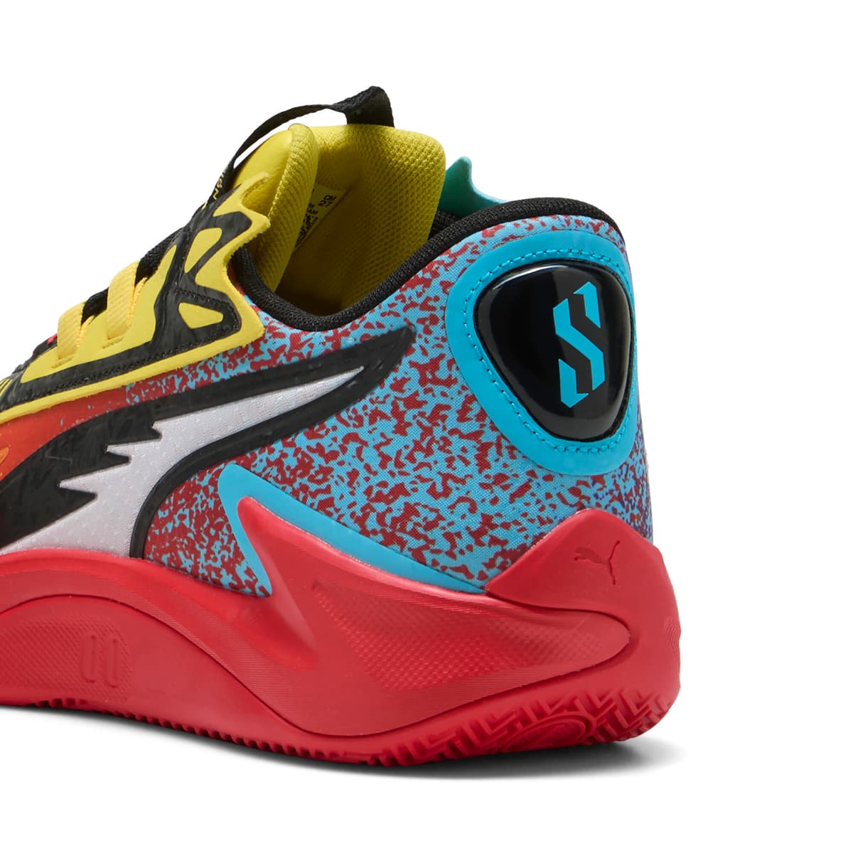 PUMA Scoot Zeros II Caution basketbalschoenen uniseks, Geel/Oranje, Maat 39 thumbnail 5