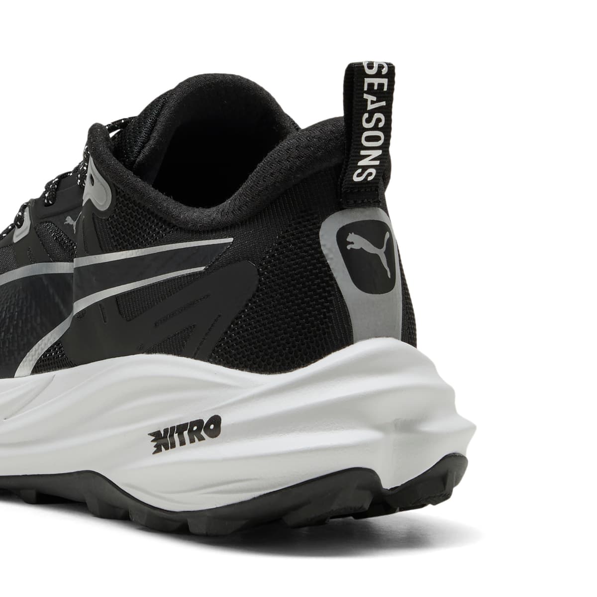 PUMA Voyage NITROâ¢ 4 hardloopschoenen voor Heren, Zwart/Zilver, Maat 39 thumbnail 5