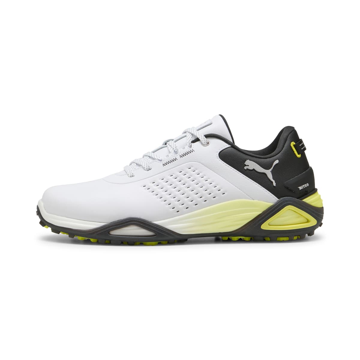 PUMA Shadowcat NITROâ¢ leren golfschoenen voor Heren, Zwart/Wit, Maat 42,5