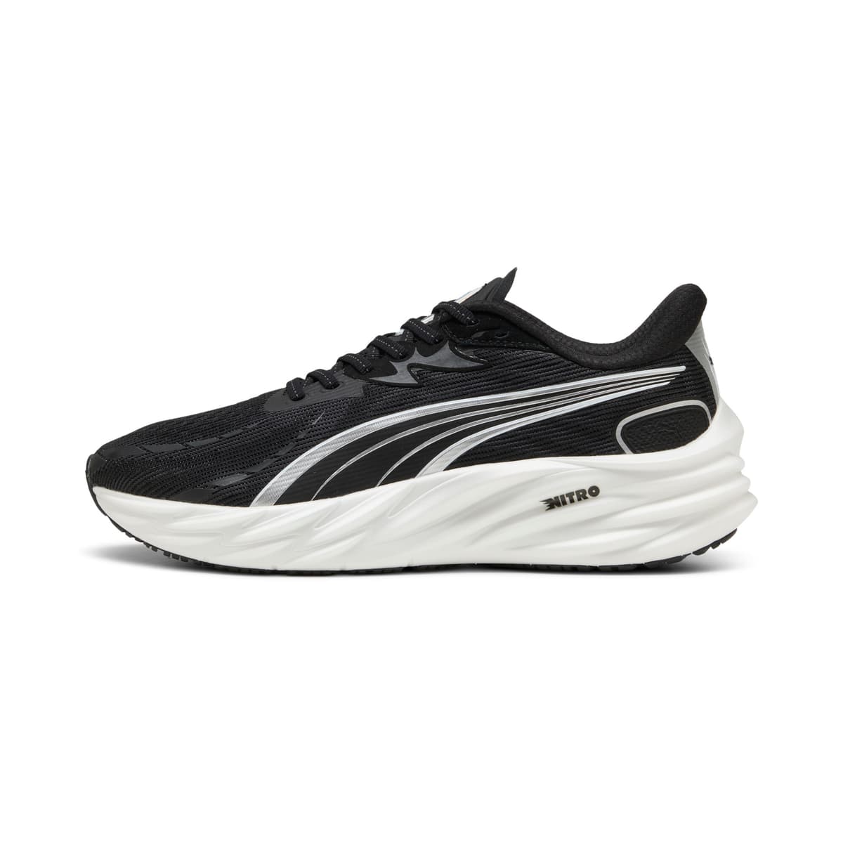 PUMA Velocity NITROâ¢ 4 hardloopschoenen voor Heren, Zwart/Zilver, Maat 46